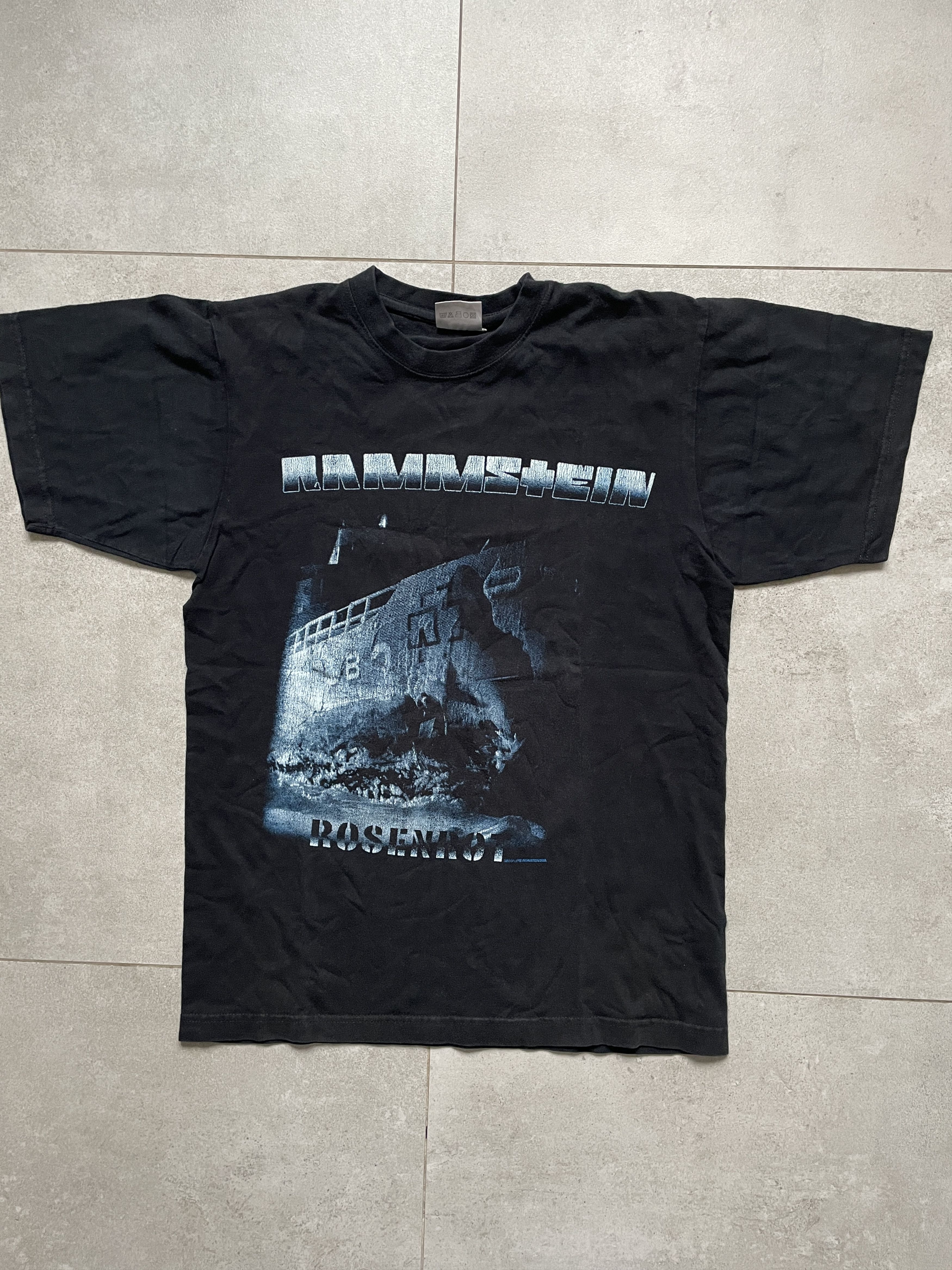 Vintage Y2K RAMMSTEIN 2005 ROSENROT BLACK WASHED BAND TEE Size US M / EU 48-50 / 2 - 1 Thumbnail