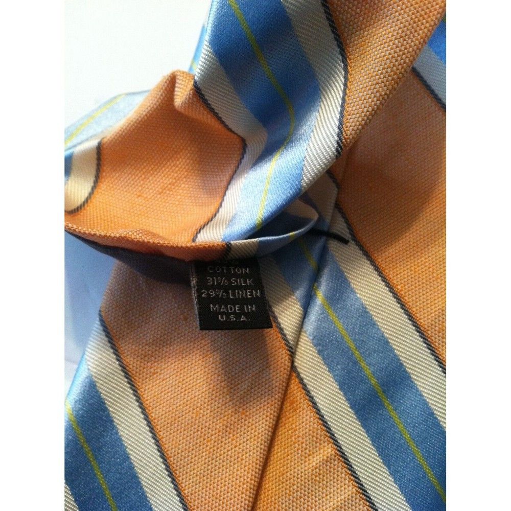 Nordstrom NORDSTROM MENS NEW 40%COTTON 31%SILK 29%LINEN TIE 3 1/4" Size ONE SIZE - 7 Thumbnail