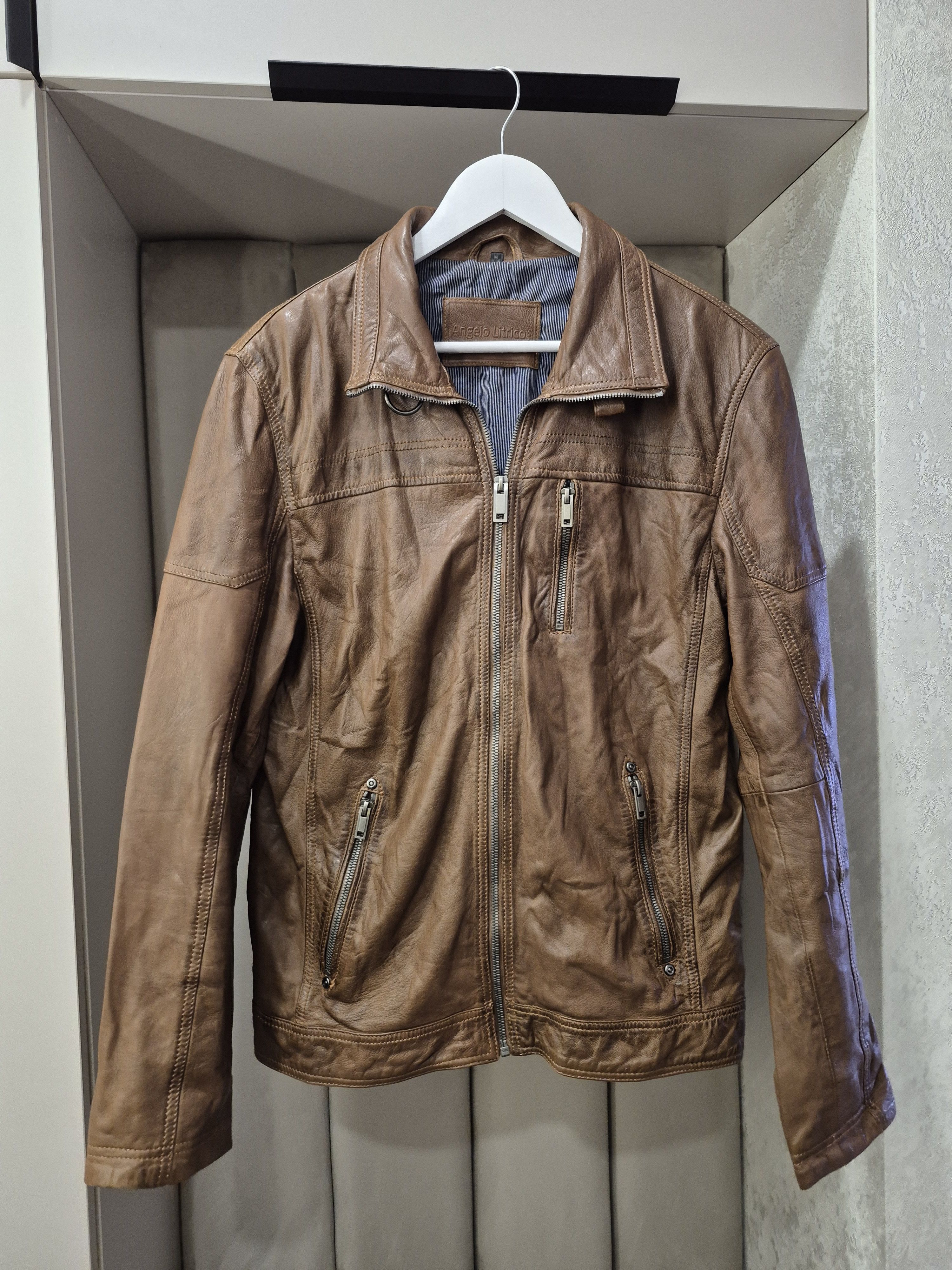 Angelo Litrico Vintage men leather jacket Size US M / EU 48-50 / 2 - 1 Thumbnail