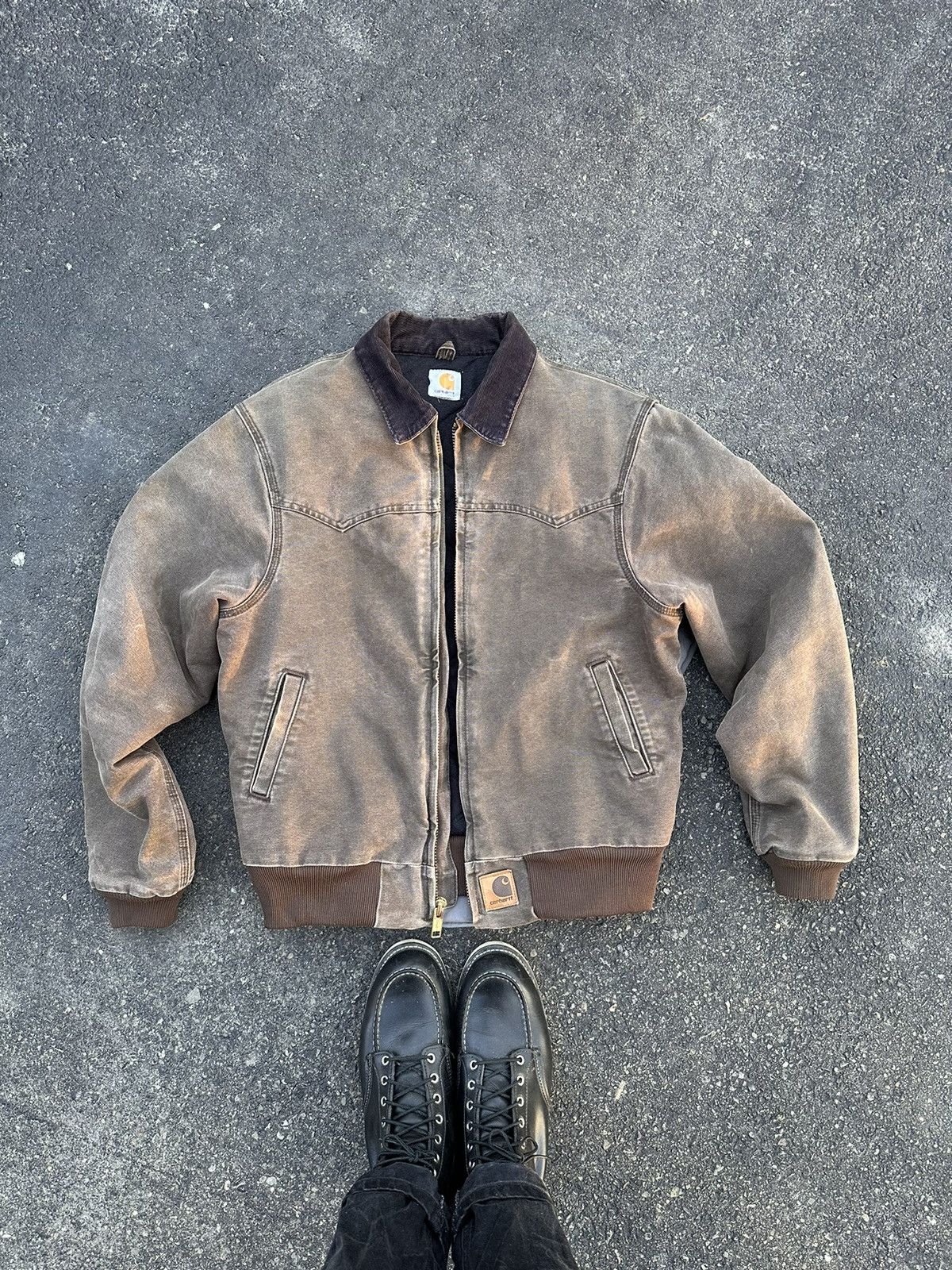 Vintage Vintage Carhartt Santa Fe | Brown Detroit Jacket 