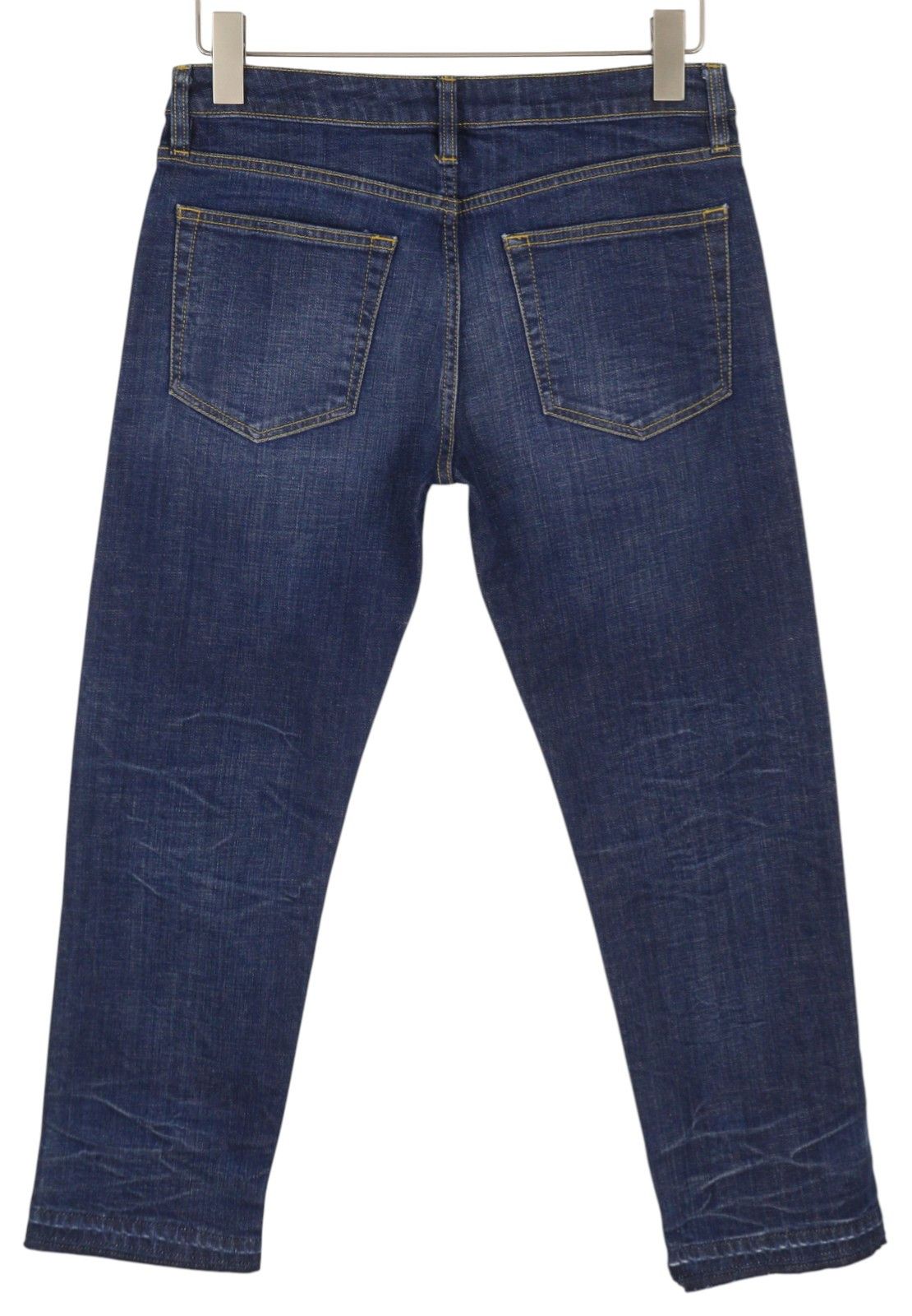 R13 BOY STRAIGHT 27 Howell Indigo Uneven Hem Jeans 85792 Size 27" / US 4 / IT 40 - 2 Thumbnail