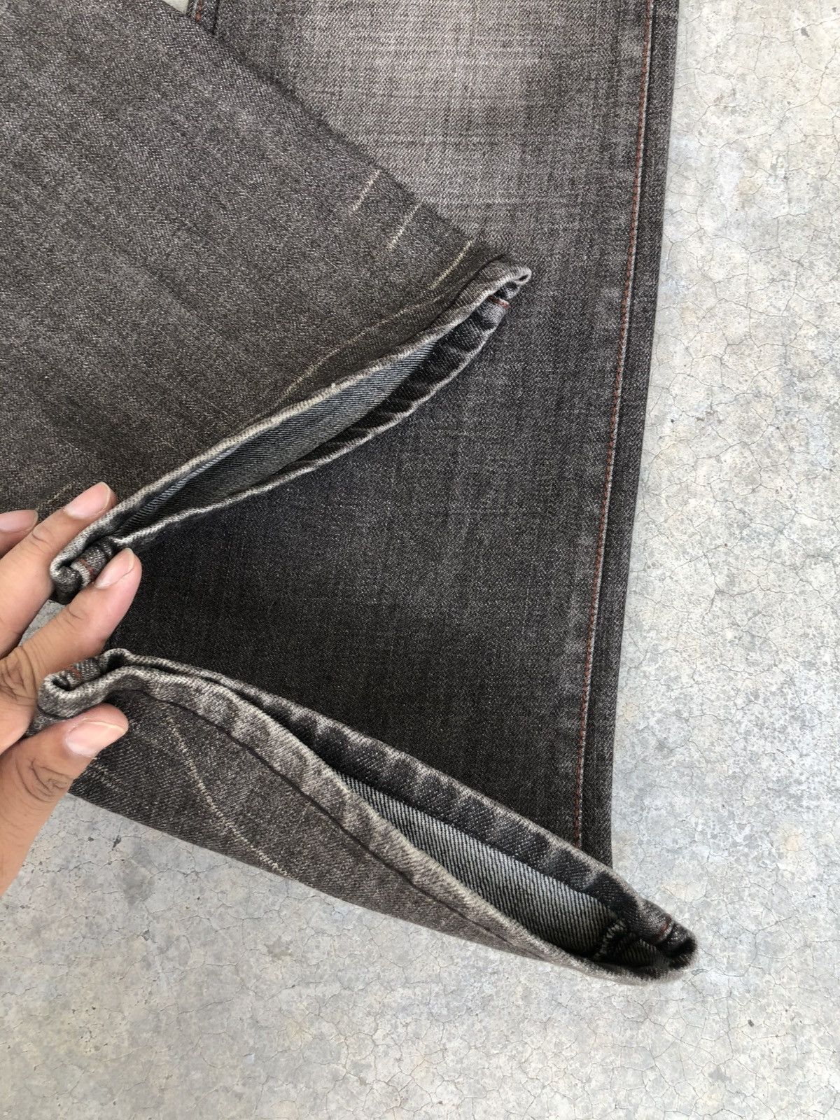If Six Was Nine Japanese Nicole Club Flared Jeans Snake Skin Distressed Size US 32 / EU 48 - 13 Thumbnail