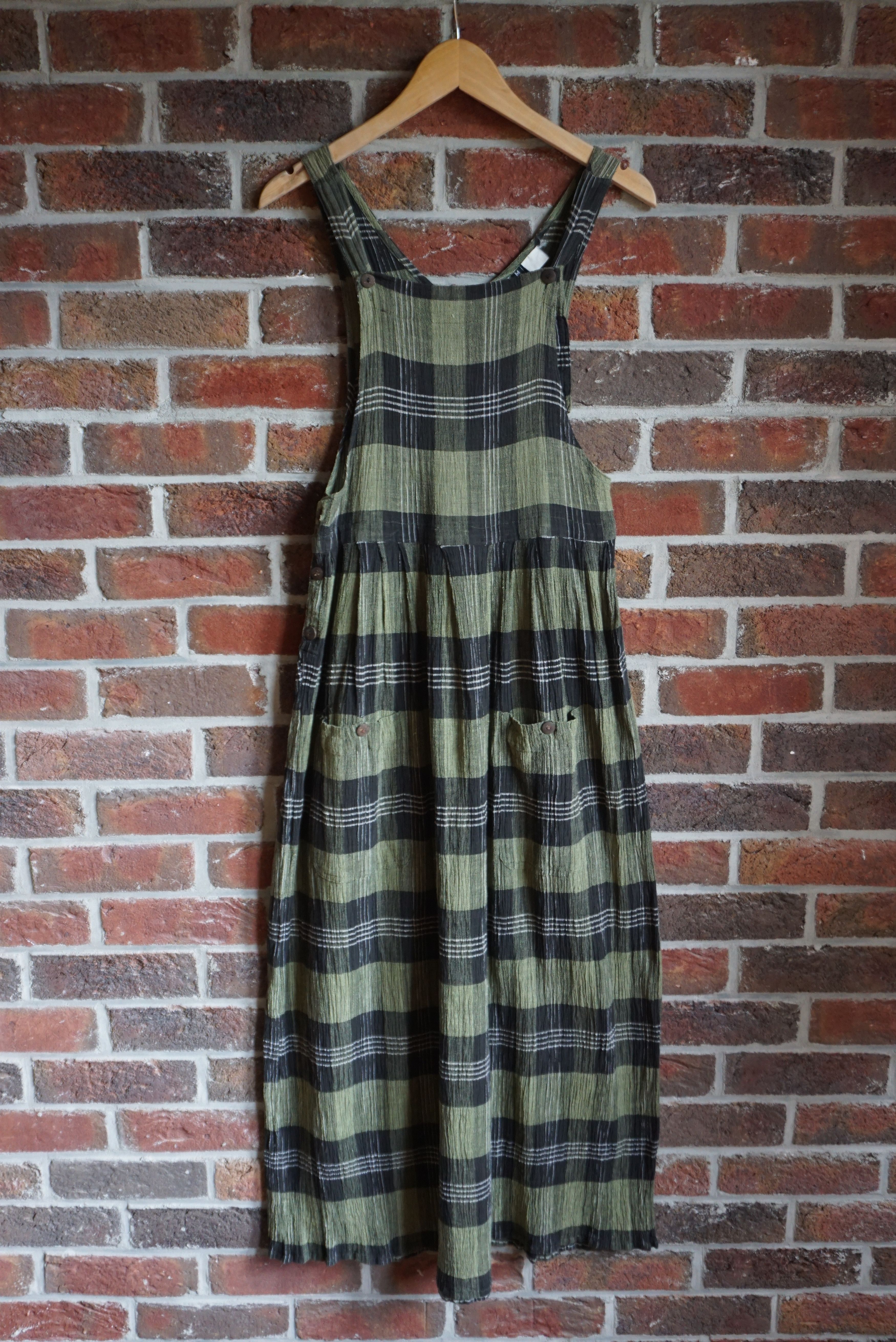 Retrofit Together true vintage dress M 4/6 90's dungaree pinafore Size M / US 6-8 / IT 42-44 - 1 Thumbnail