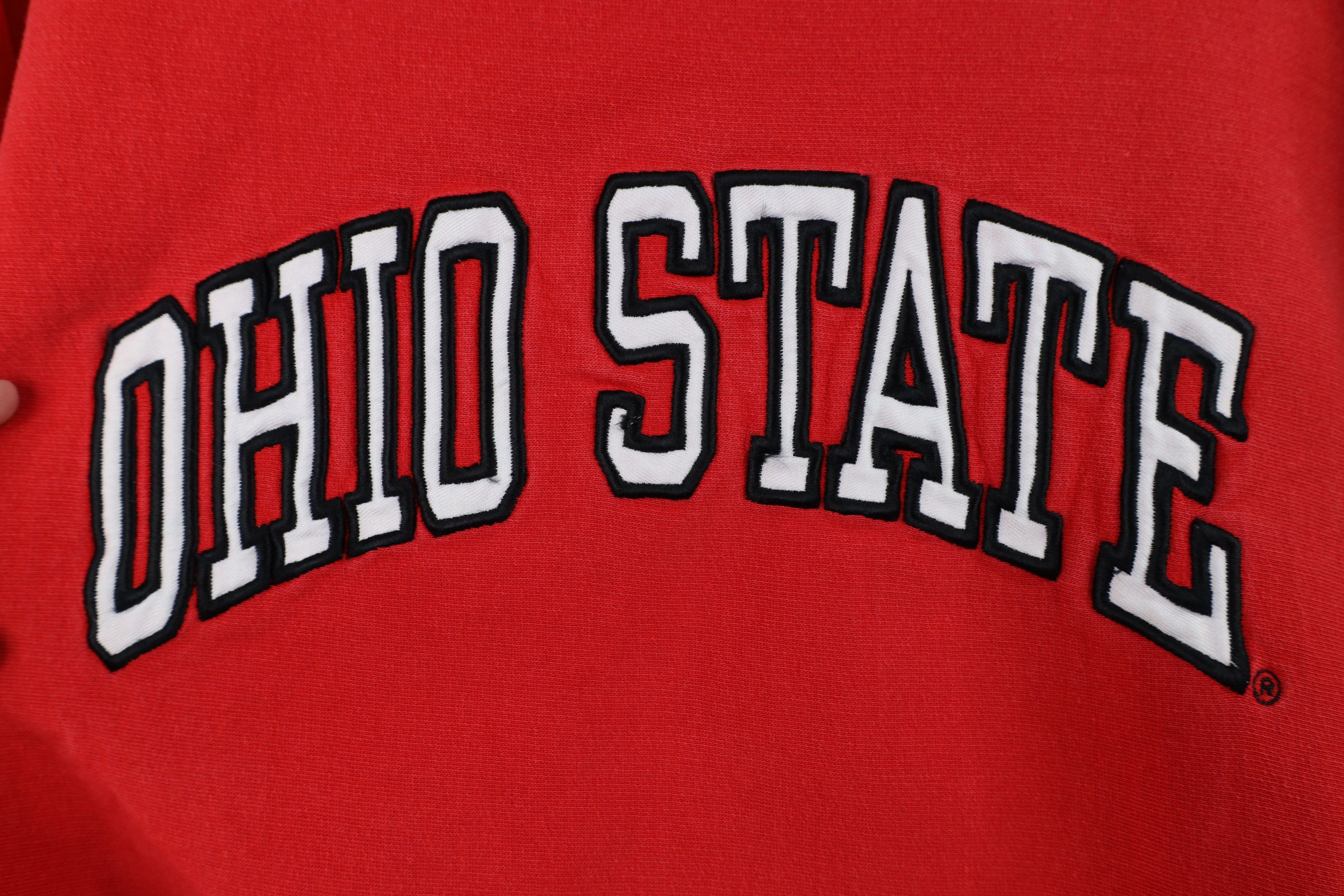 Vintage Vintage 90s Heavyweight Ohio State University Sweatshirt Red Size US XXL / EU 58 / 5 - 4 Thumbnail