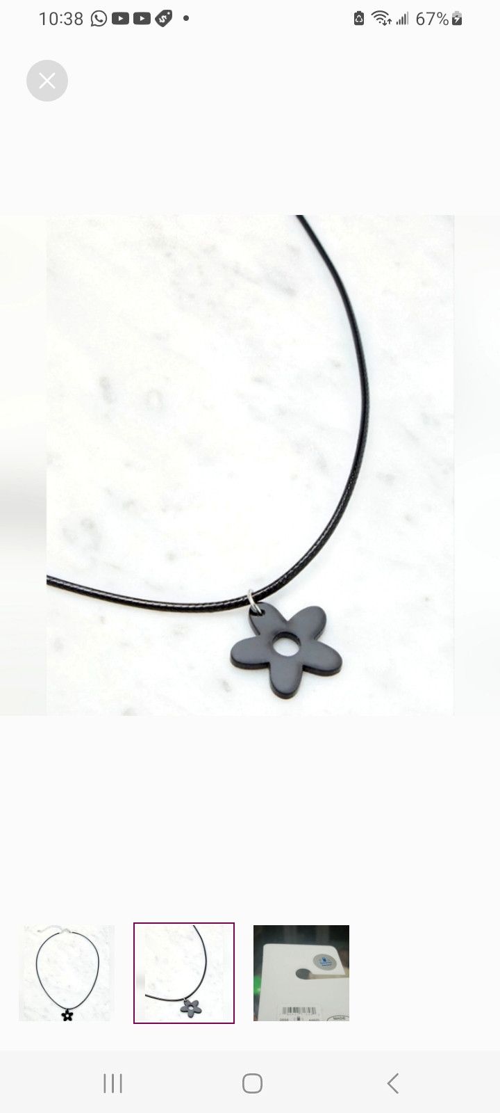 Pacsun Flower Cord Necklace by LA Hearts Size ONE SIZE - 2 Thumbnail