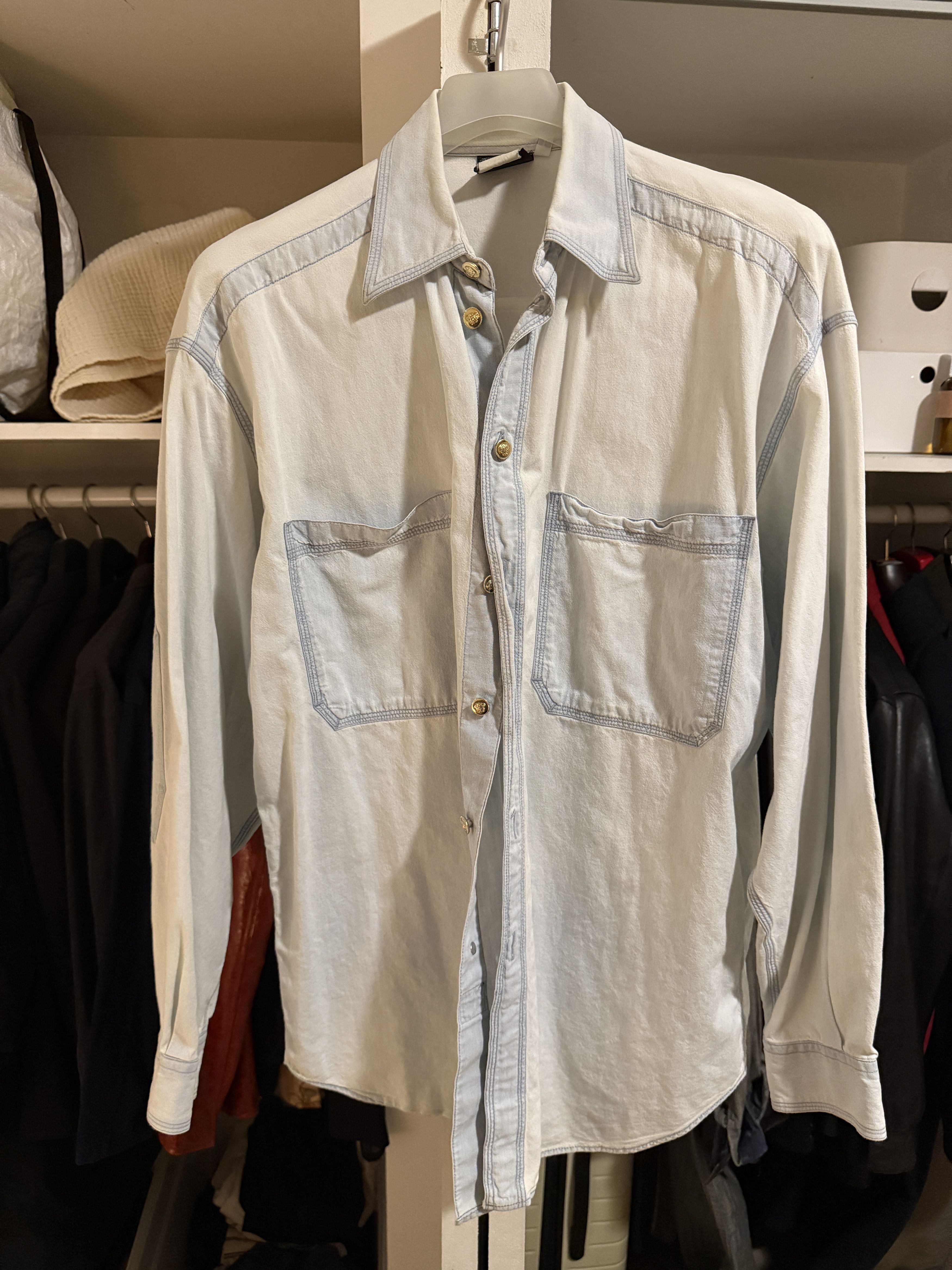 Versace Jeans Couture Vintage Versace Light Blue shirt Size US L / EU 52-54 / 3 - 1 Thumbnail