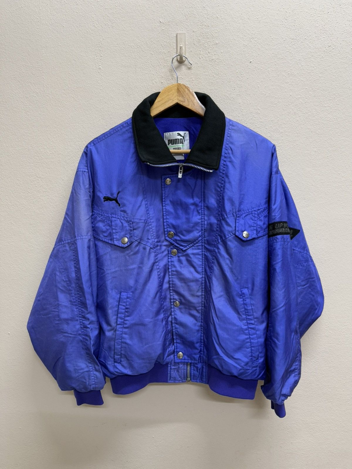 Puma × Vintage Vintage 90s Puma Nylon Bomber Jacket Size US M / EU 48-50 / 2 - 19 Thumbnail