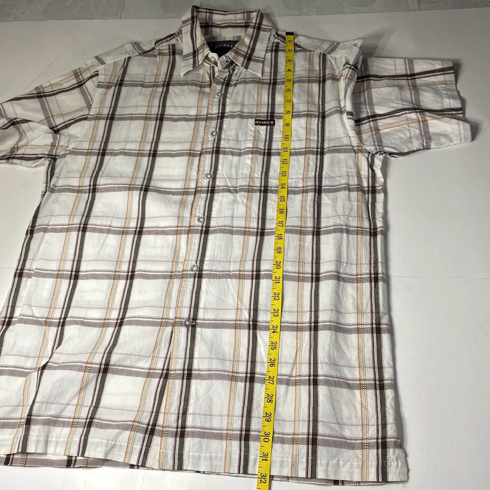 Avirex Avirex Shirt Mens Button Up Plaid Short Sleeve L Multicolor 90s Size US L / EU 52-54 / 3 - 5 Thumbnail