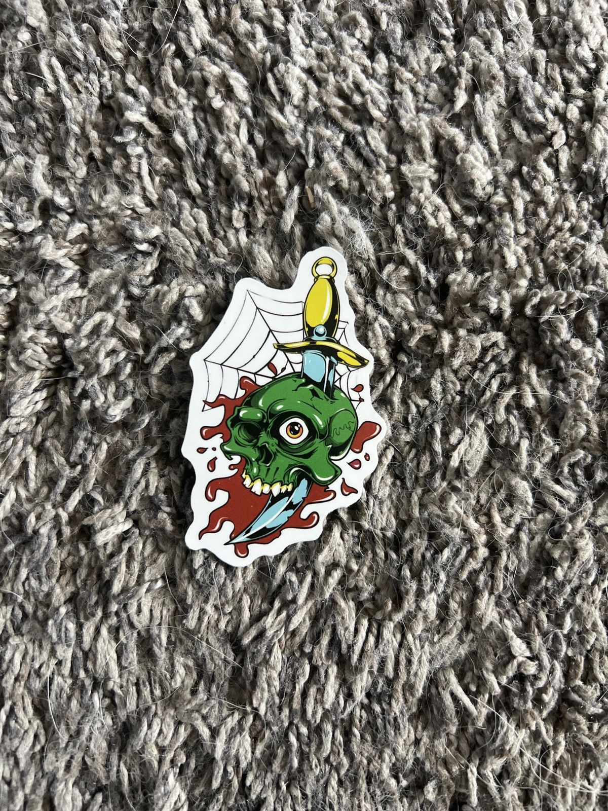 Hypebeast Skull Impaled By Dagger Tattoo Sticker Size ONE SIZE - 1 Thumbnail