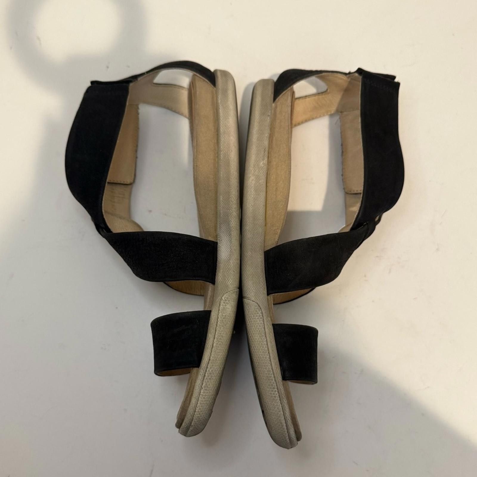 Ecco ECCO Damara Black Leather Crossover Strap Sandals EU 37 Size US 6.5 / IT 36.5 - 5 Thumbnail
