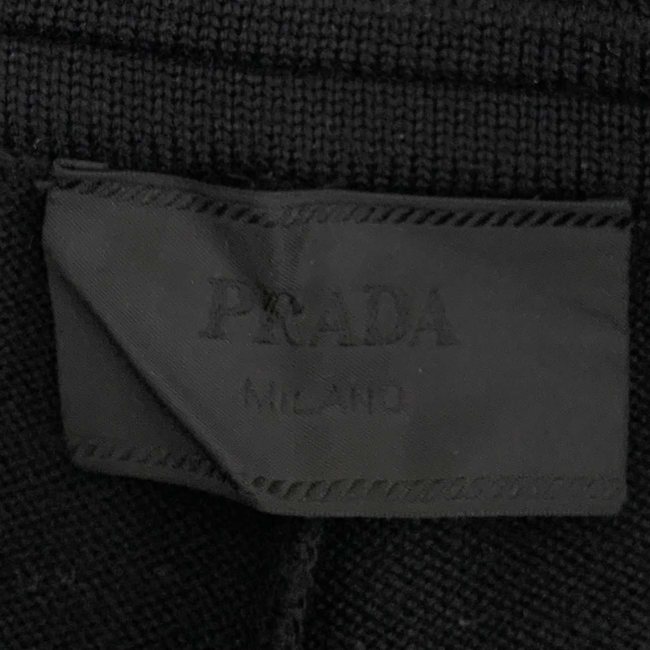 Prada Prada Black Triangle Logo Wool Casual Pants K26WX Size US 34 / EU 50 - 6 Thumbnail