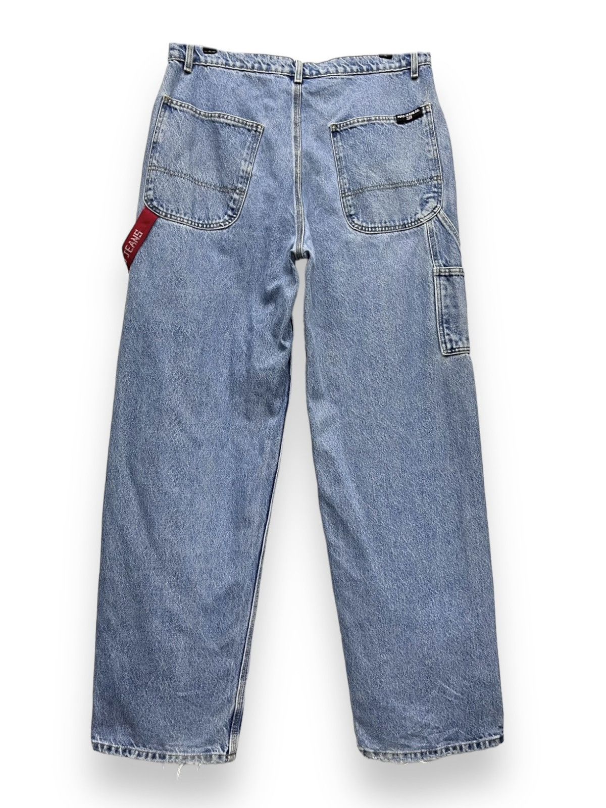 Polo Ralph Lauren 🔥POLO RL Spell-Out Red Hammer Loop Carpenter Baggy HipHop Size US 33 - 3 Thumbnail