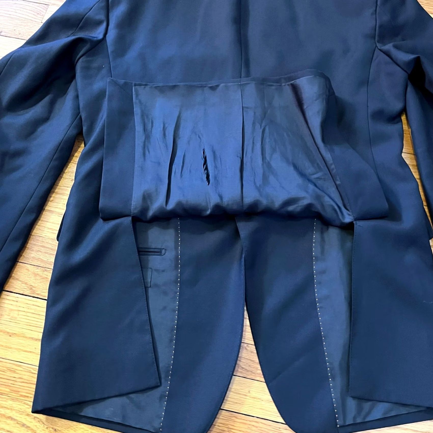 Doublet Jack Spade Blazer Mens 38 R Blue Wool Super 100 2 Button Double Vent Sport Coat Coat Mens 38 R Blue Wool Super 100 2 Button Double Vent Sport Coat Size 38R - 5 Thumbnail