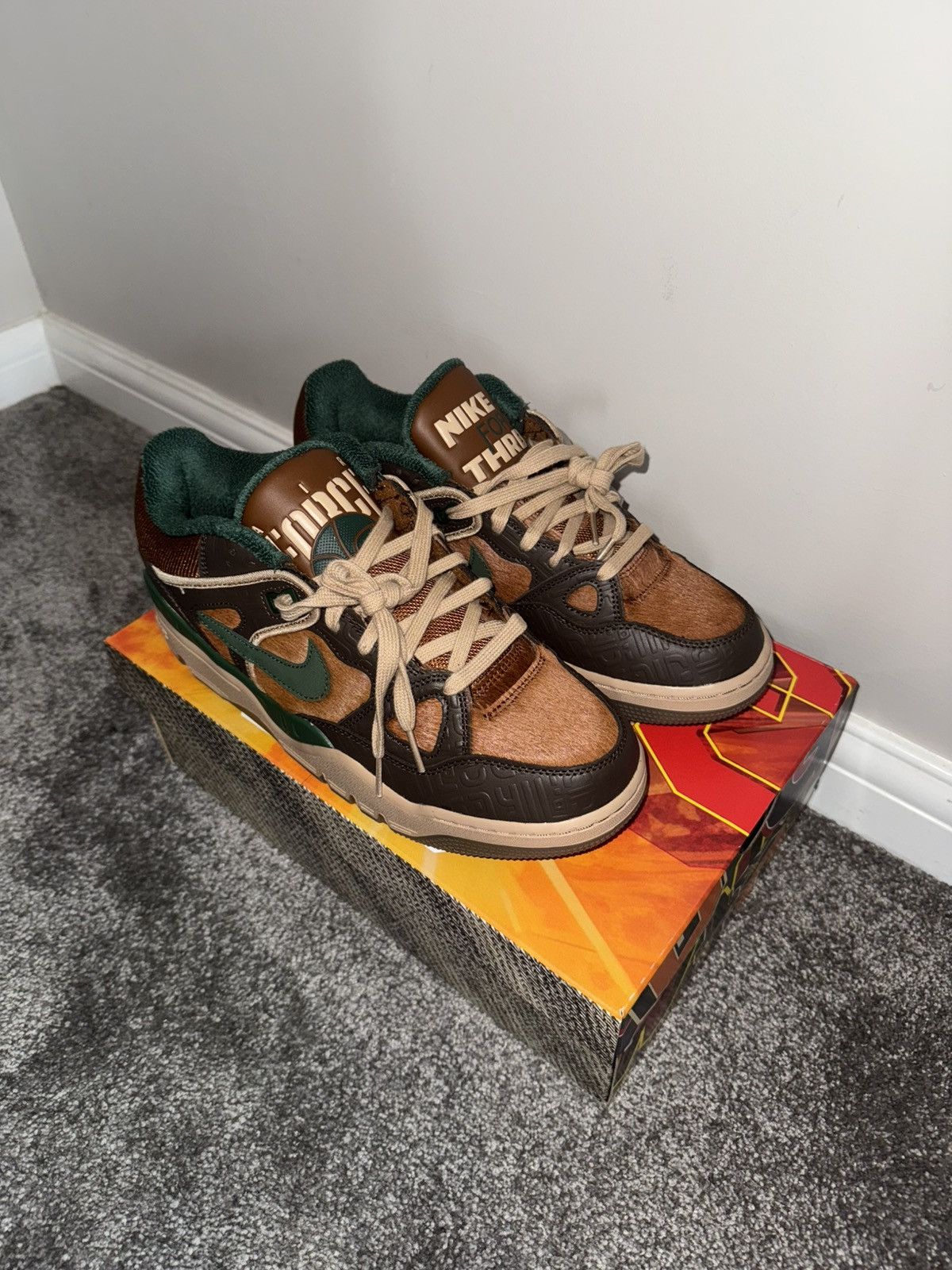 Nigo × Nike Air Force 3 Low x Nigo Baroque Brown and Pecan Size US 9.5 / EU 42-43 - 5 Thumbnail