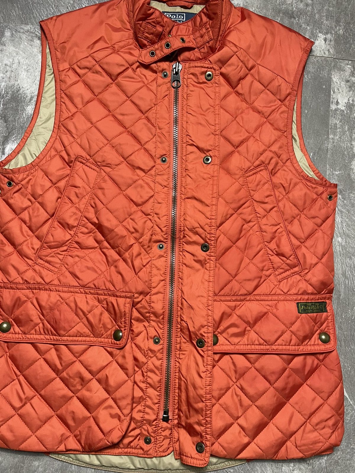 Polo Ralph Lauren Vintage Polo Ralph Lauren Nylon Orange Quilted Vest Gilet Size US S / EU 44-46 / 1 - 8 Thumbnail