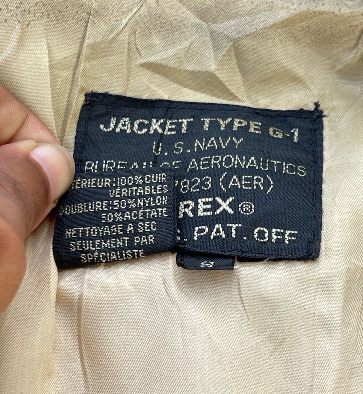 Avirex 🔥VINTAGE 80s AVIREX U.S.NAVY GENUINE LEATHER FLIGHT JACKET Size US S / EU 44-46 / 1 - 22 Thumbnail