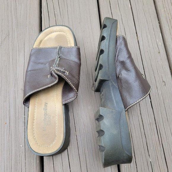 Vintage Vintage 90s y2k Bratz Brown Faux Leather Chunky Wedge Platfo Size US 8.5 / IT 38.5 - 1 Thumbnail