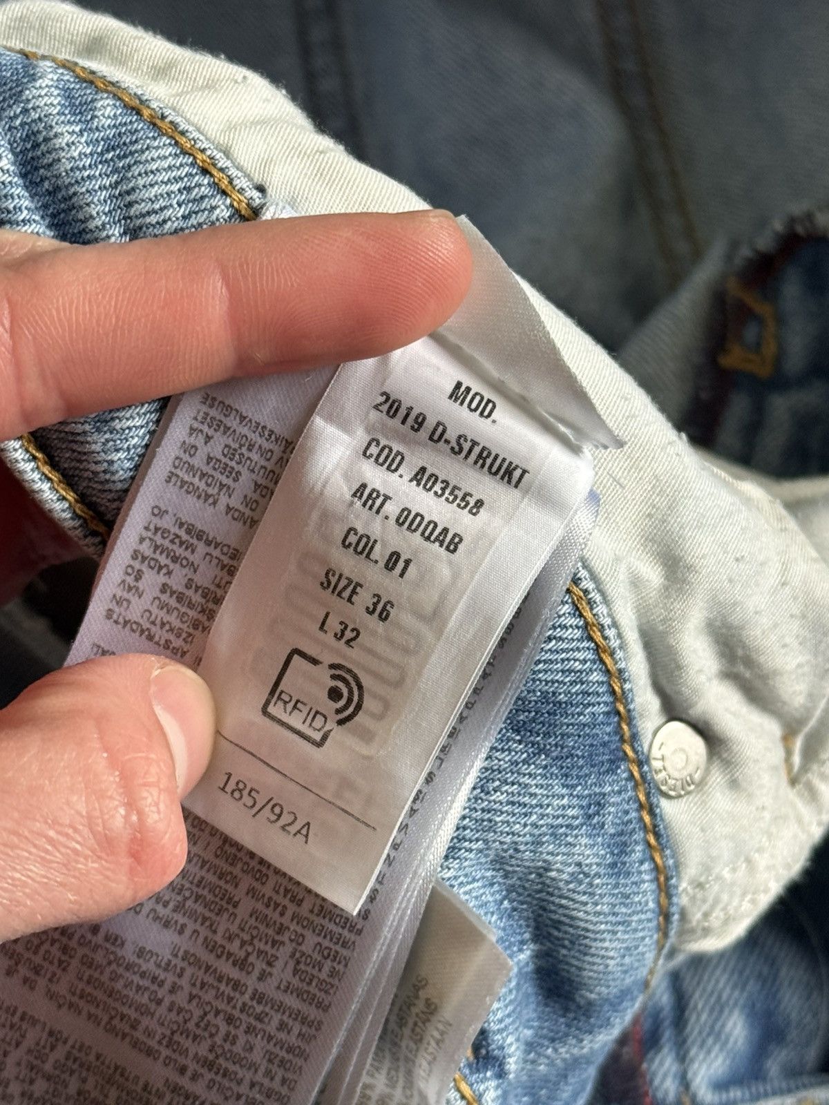 Diesel Diesel 36/32 2019 D-Strukt denim pants jeans trousers 👖 Size US 36 / EU 52 - 13 Thumbnail
