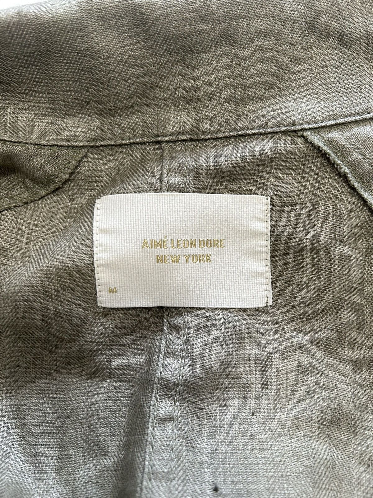 Aime Leon Dore Aimé Leon Dore Linen Chore Jacket (Olive/M) Size US M / EU 48-50 / 2 - 4 Thumbnail