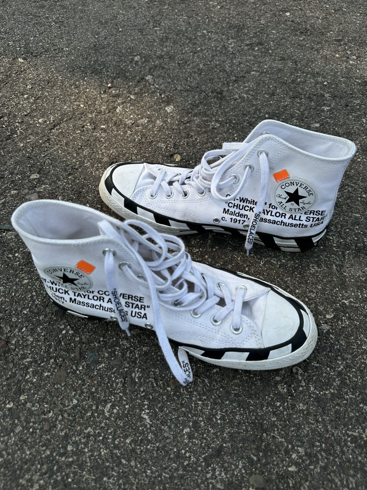 Converse × Off-White Off-White X Converse White and Black Striped - Virgil Abloh Size US 9 / EU 42 - 2 Thumbnail