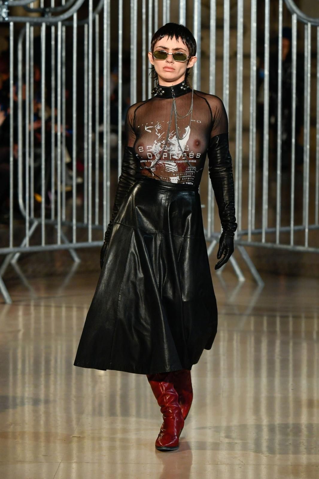 Enfants Riches Deprimes 💥$3.8K VALUE💥 SICK RUNWAY LEATHER SKIRT Size 28" / US 6 / IT 42 - 1 Thumbnail