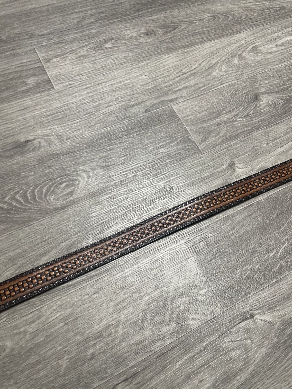 Genuine Leather Vintage Western Style Taurus Real Leather Brown Belt Size ONE SIZE - 17 Thumbnail