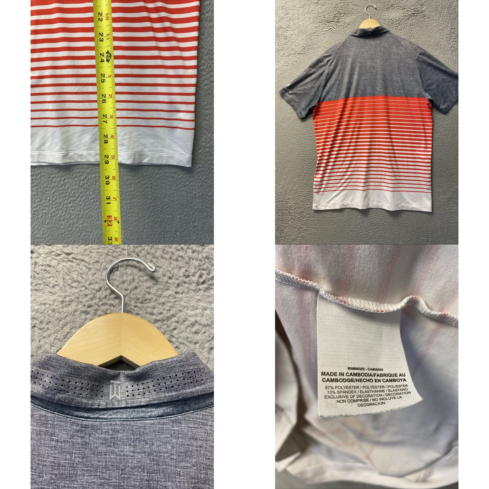 Nike Nike Golf Polo Shirt Mens Large Dri-Fit Red Gray Short Sleeve Polo Shirt Size US L / EU 52-54 / 3 - 8 Thumbnail
