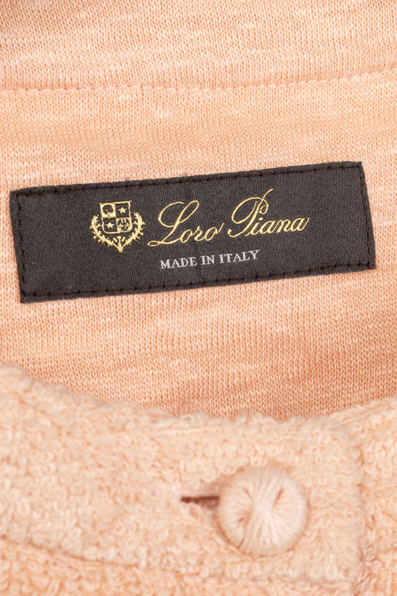 Loro Piana Loro Piana Light Coral Panarea Linen & Cotton Henley Sweater Size XS / US 0-2 / IT 36-38 - 4 Thumbnail