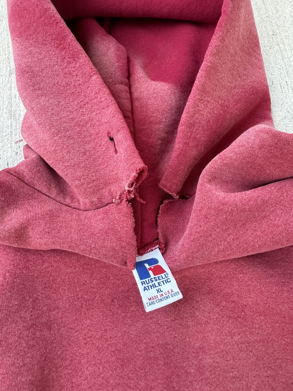 Russell Athletic × Vintage Vintage 90s Russell athletic hoodie blank Size US XL / EU 56 / 4 - 3 Thumbnail