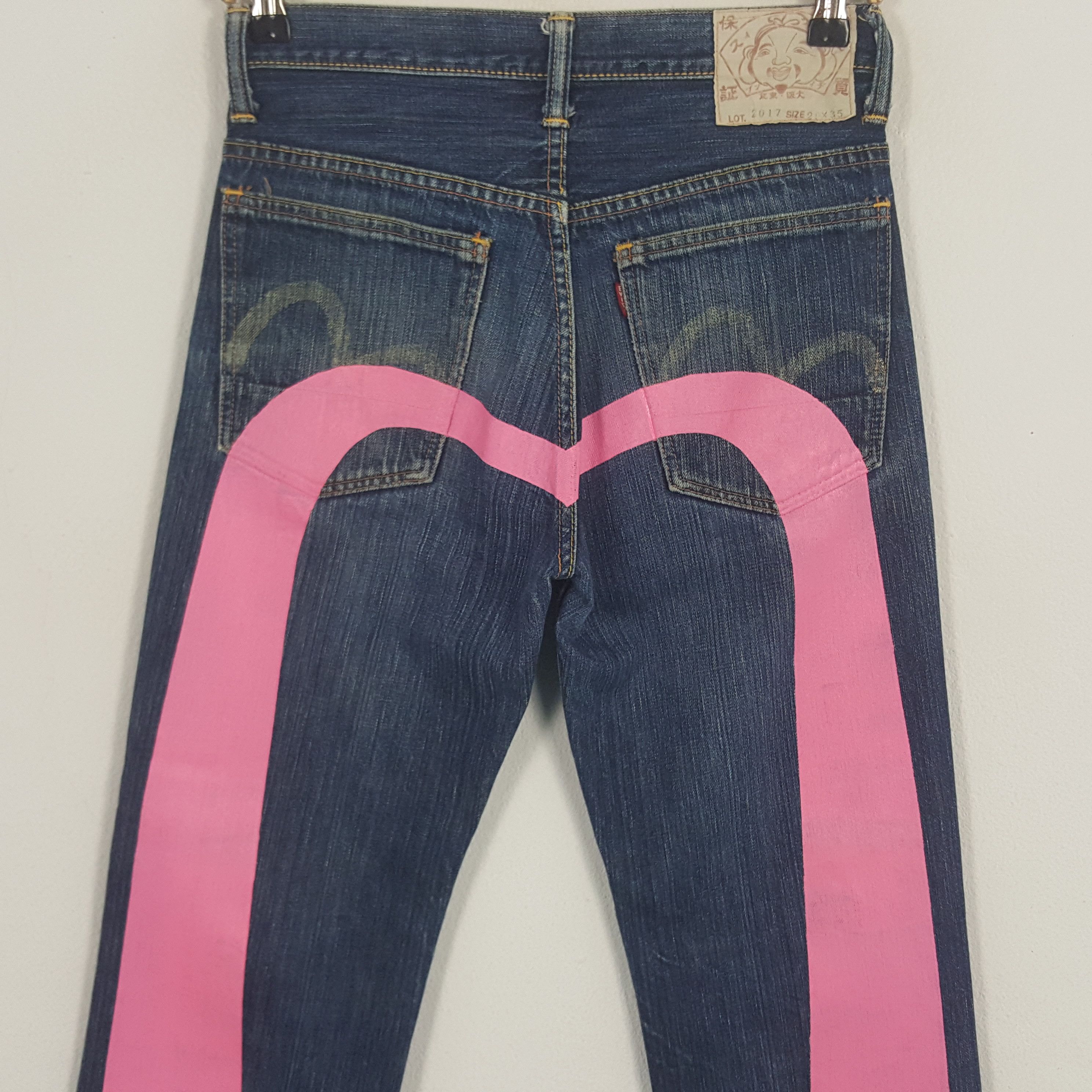 Evisu × Japanese Brand × Vintage Vintage Evisu Japanese Brand Daicock Custom Art Denim Jeans Size US 27 - 2 Thumbnail