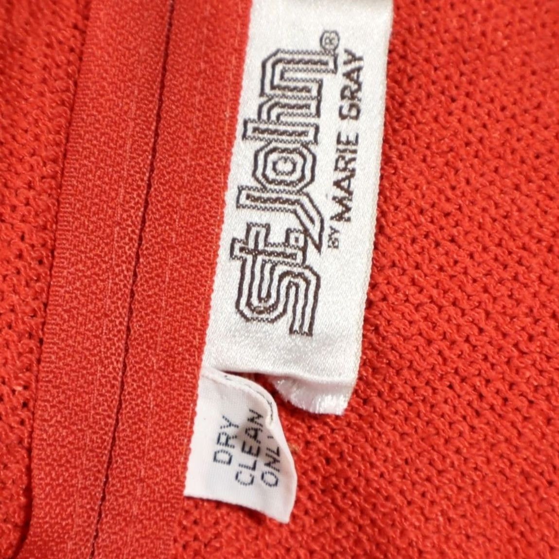 Vintage VTG St. John by Marie Gray Santana Knit BTK Dress Red Women's 10 Size L / US 10 / IT 46 - 5 Thumbnail