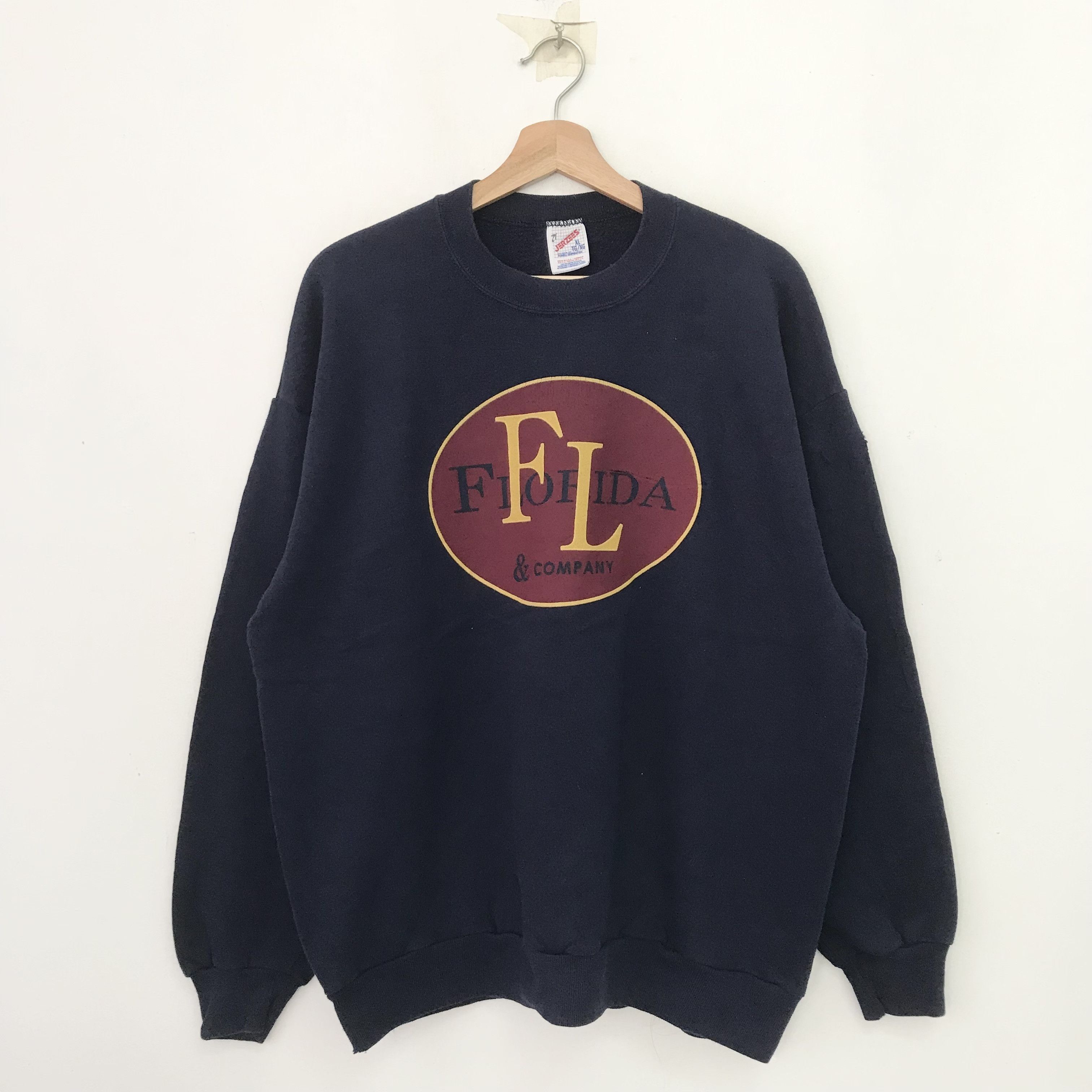 Vintage Vintage 90's Florida Blue Sweatshirt - 419 Size US XL / EU 56 / 4 - 1 Thumbnail