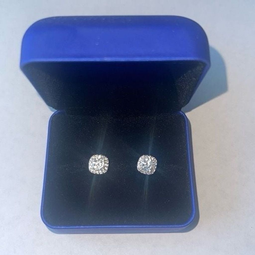 Other New Moissanite Stud Earrings 925 Sterling Silver Size ONE SIZE - 7 Thumbnail