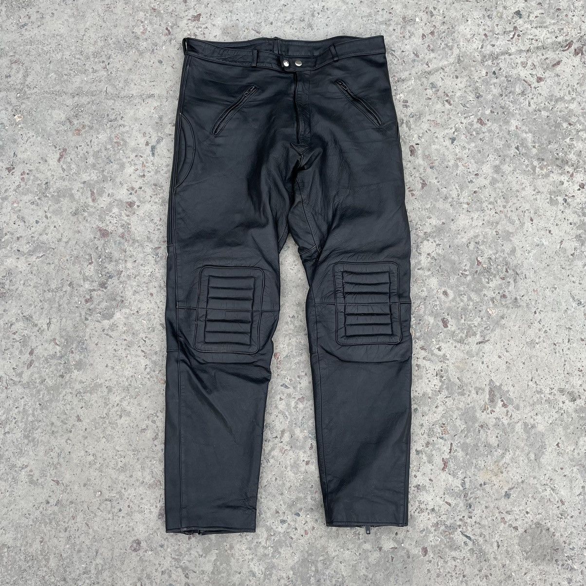 Vintage Vintage Moto Leather Pants 54 Y2K 90s USA Style Japan Size US 32 / EU 48 - 1 Thumbnail
