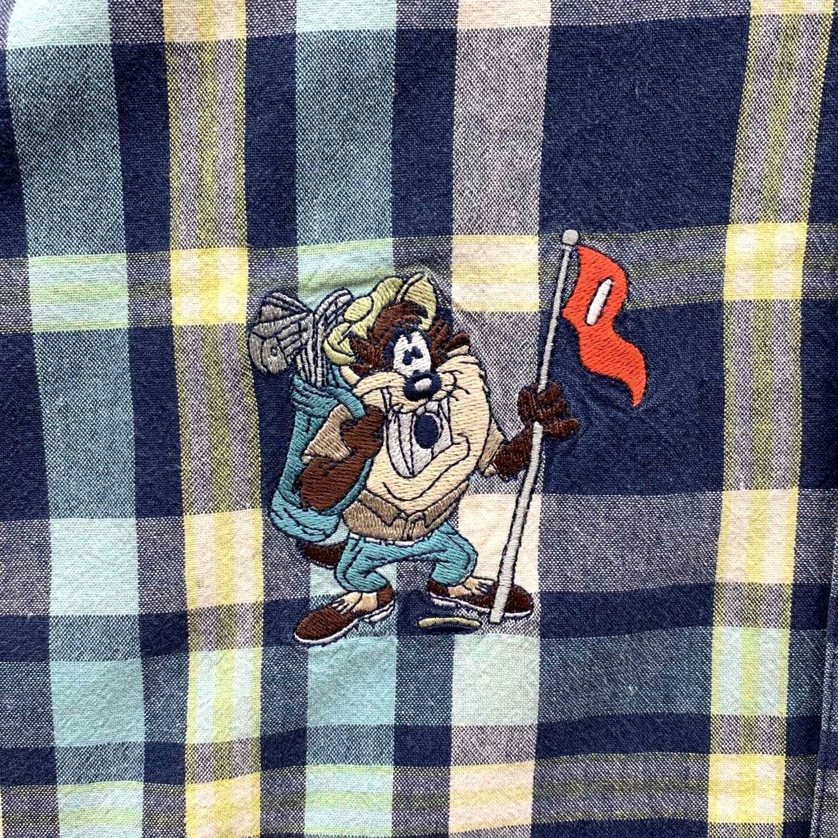 Vintage VINTAGE Warner Bros Shirt Mens Medium Blue Bugs Bunny Tasmanian Devil Golf Size US M / EU 48-50 / 2 - 3 Thumbnail