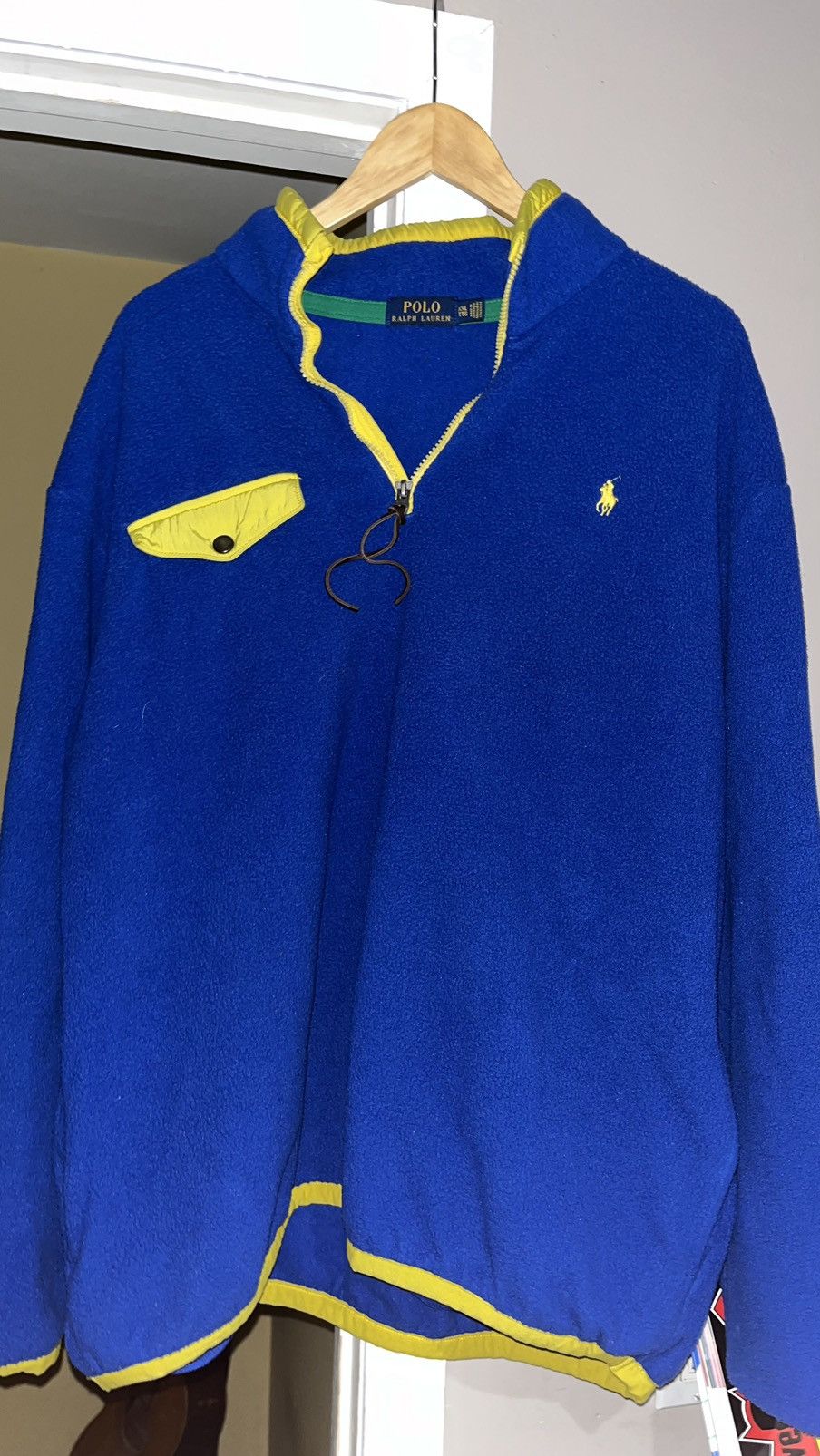 Polo Ralph Lauren Polo Fleece/Sherpa 1/4 zip with nylon trim Size US XXL / EU 58 / 5 - 2 Thumbnail
