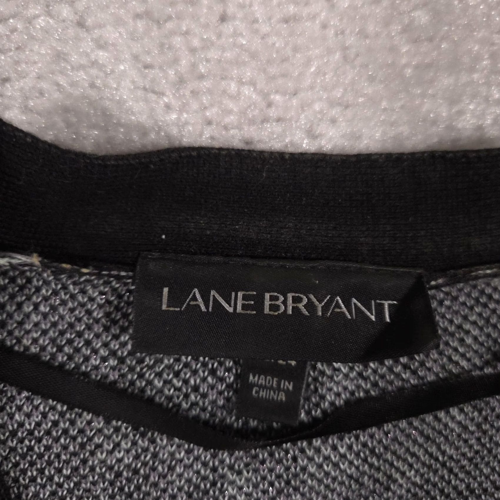 Vintage Lane Bryant Sweater Cardigan Womens 22/24 Black Animal Print Open Front Knit Size 3XL / US 20-22 - 4 Thumbnail