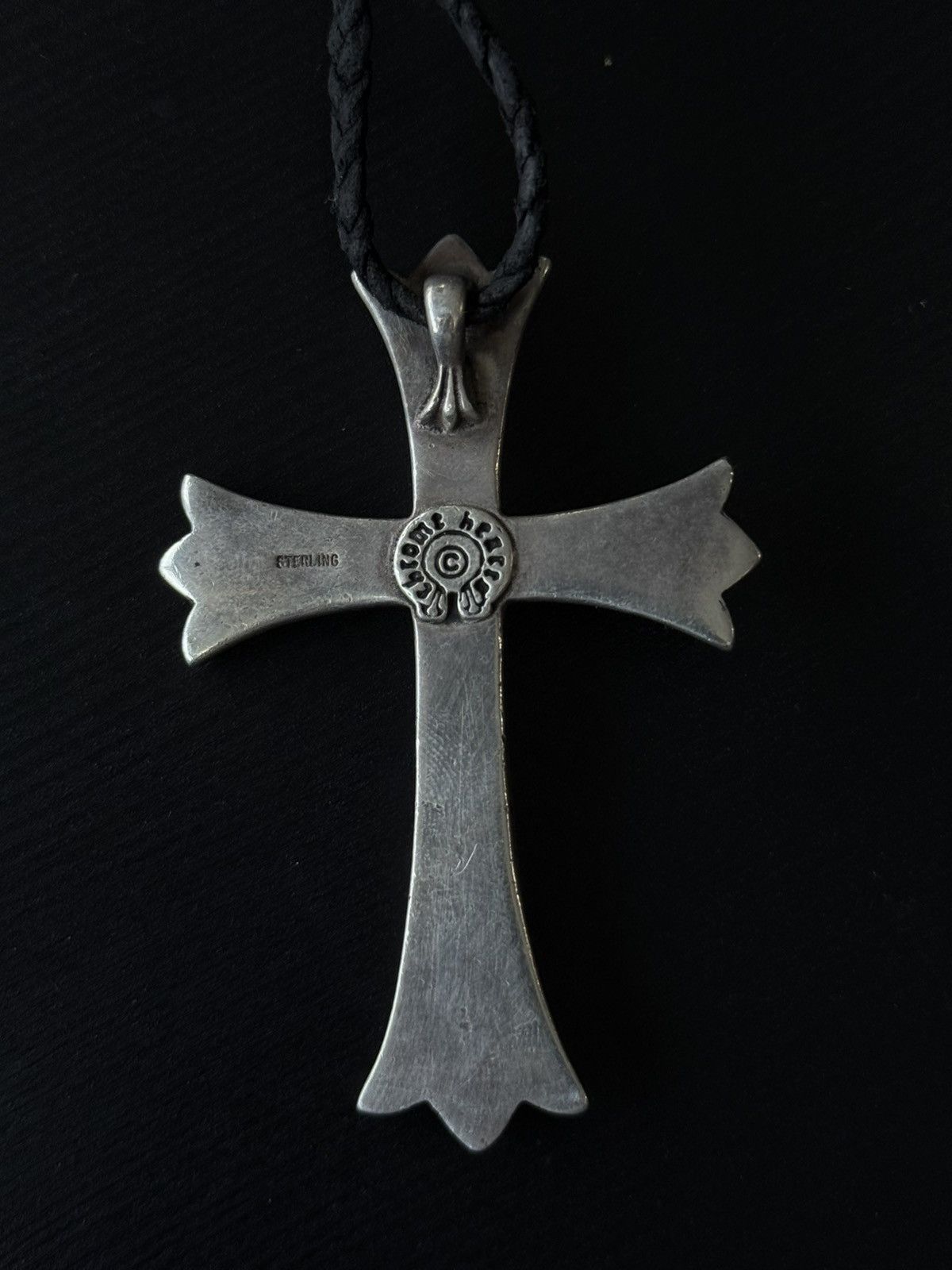 Chrome Hearts Large Cross Pendant & Braided Leather Necklace Size ONE SIZE - 4 Thumbnail