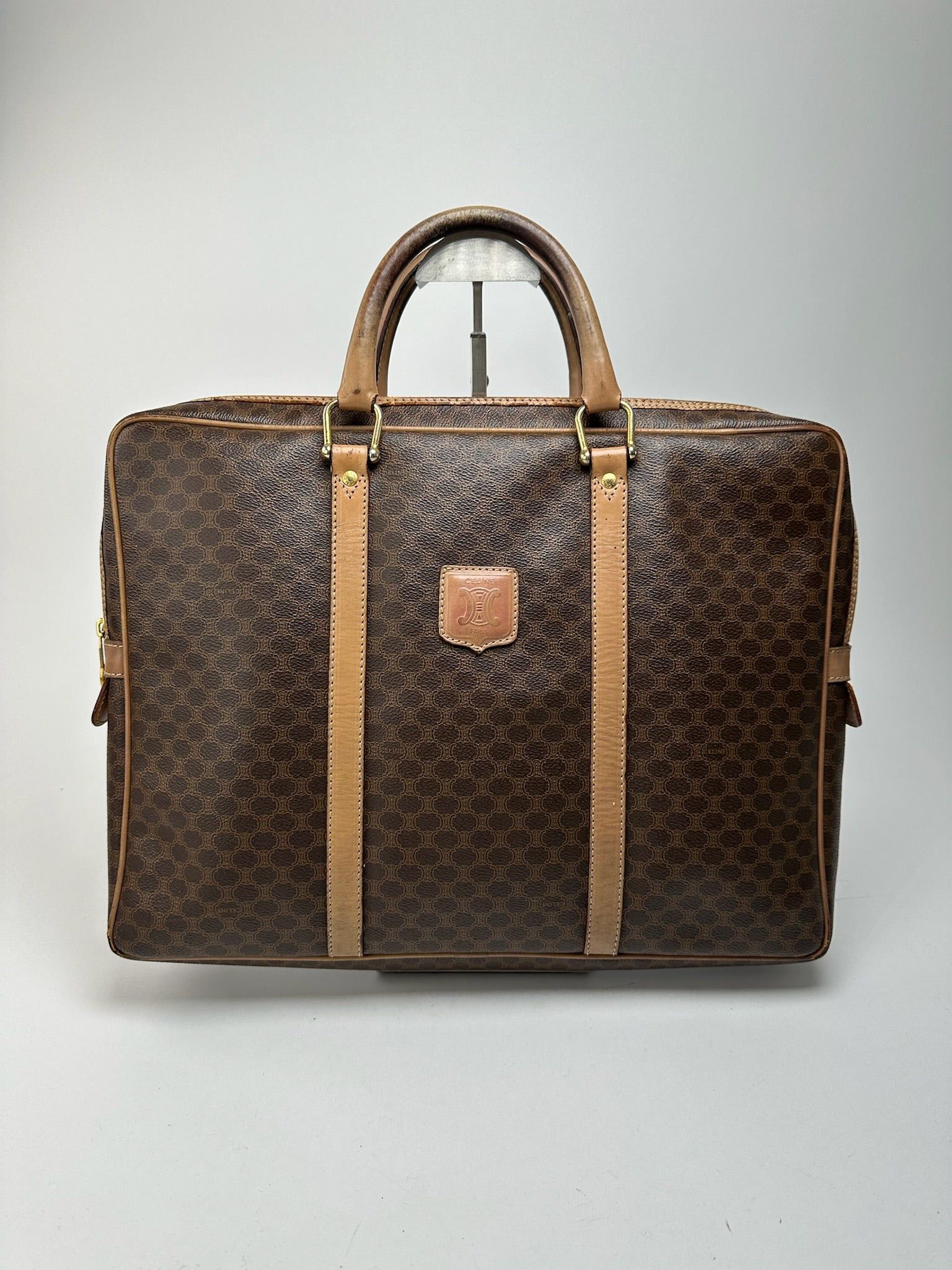 Other Vintage Celine Paris Monogram Leather Suitcase brown Size ONE SIZE - 1 Thumbnail