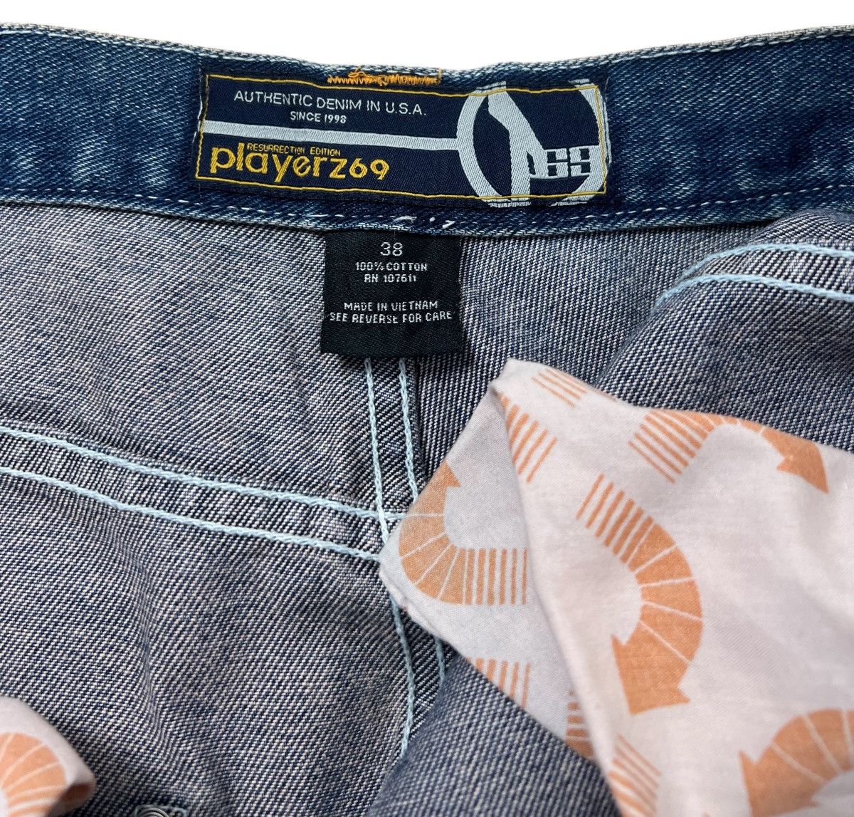 JNCO 2000s Hip Hop Playerz69 Distressed Baggy Jeans Size US 38 / EU 54 - 7 Thumbnail