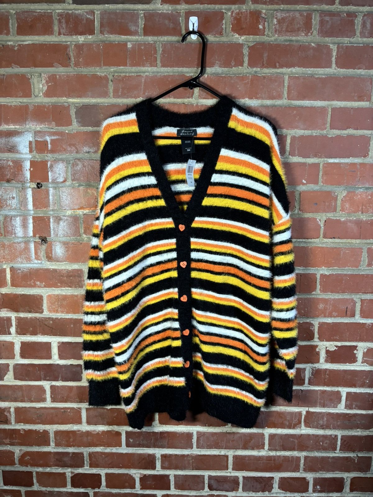 Hot Topic NWT Sweet Society Candy Corn Sweater Eyelash Halloween Sz S Size S / US 4 / IT 40 - 1 Thumbnail
