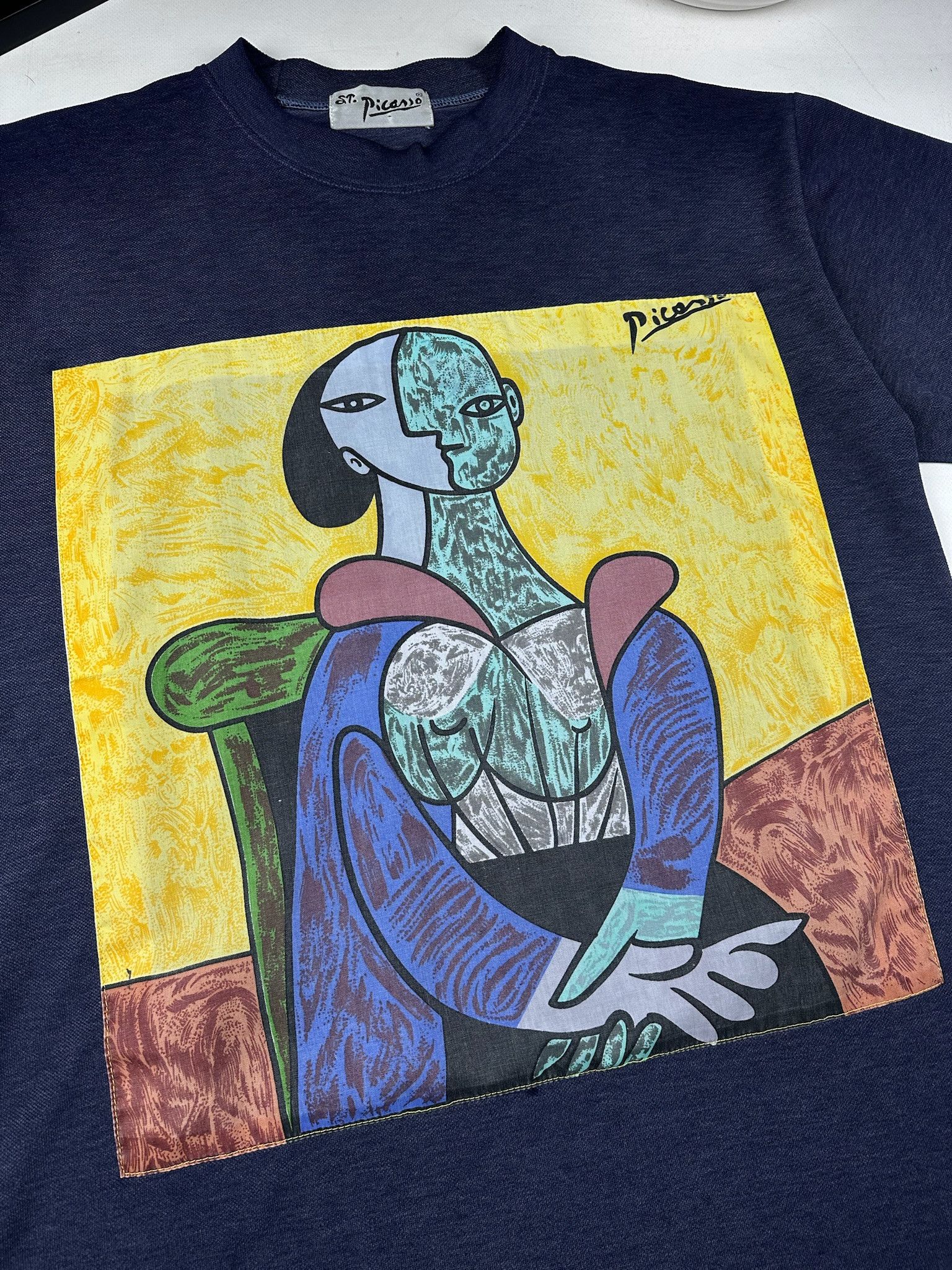 Vintage Vintage Picasso Art T shirt 90s Size US L / EU 52-54 / 3 - 2 Thumbnail