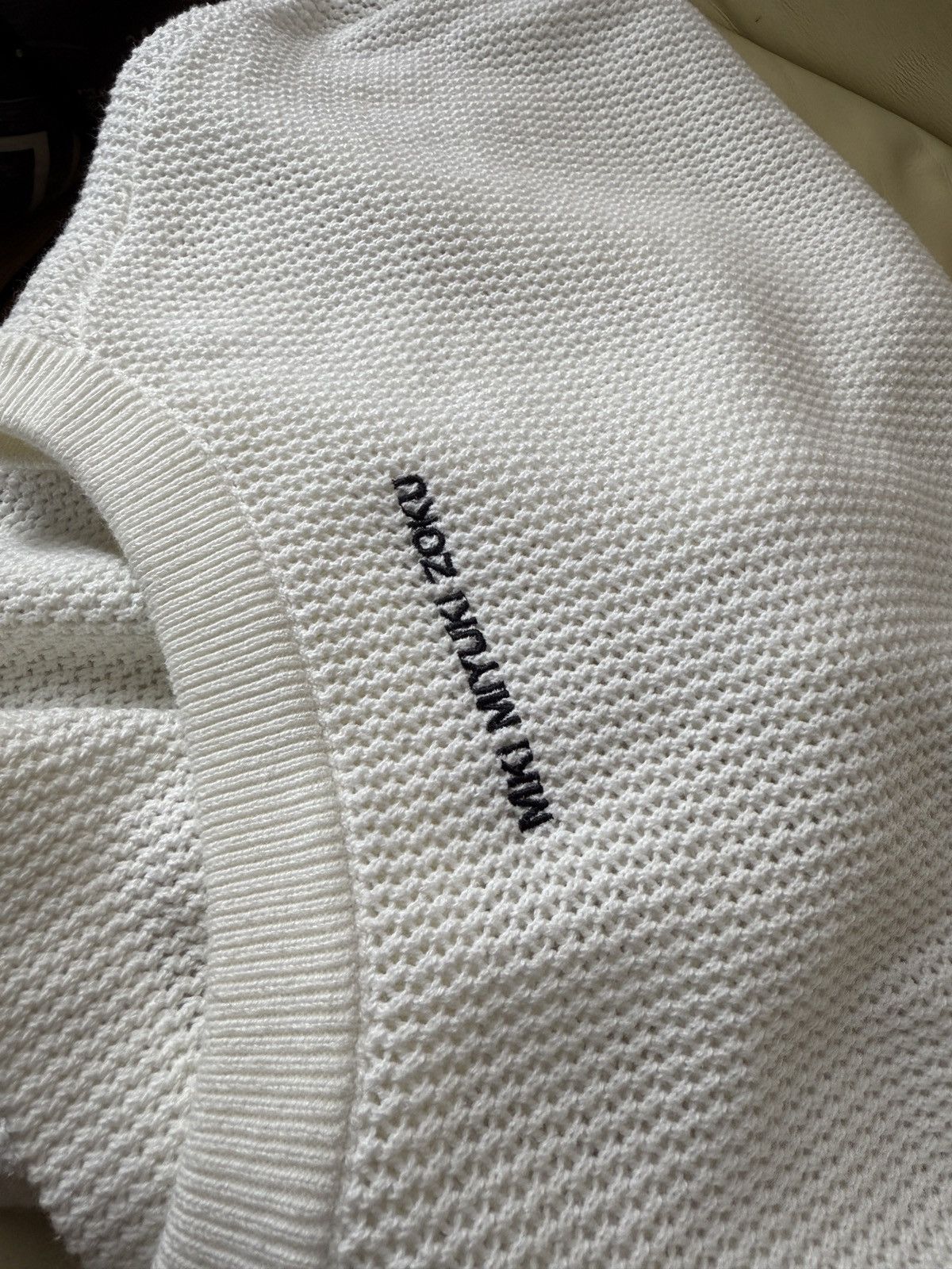 Mki Miyuki Zoku Mki Miyuki Zoku Knit Vest White embroidered logo Size US XL / EU 56 / 4 - 17 Thumbnail