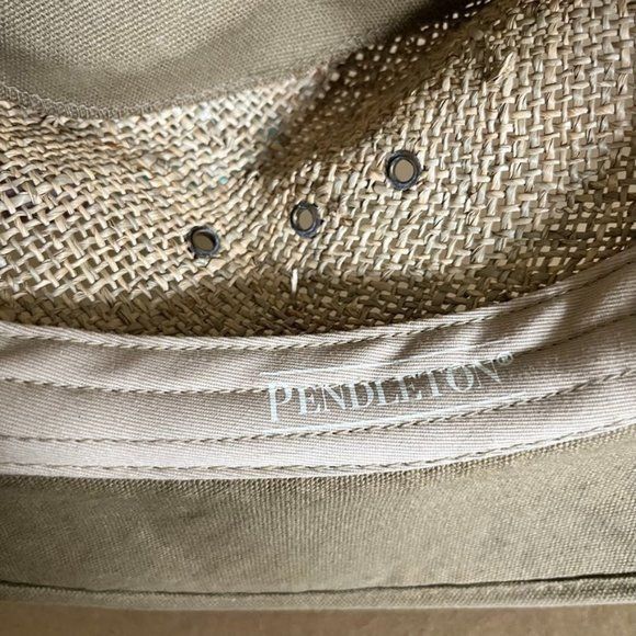 Pendleton Pendleton Straw Rye Woven Fedora Sun Wide Brin Hat Size ONE SIZE - 6 Thumbnail