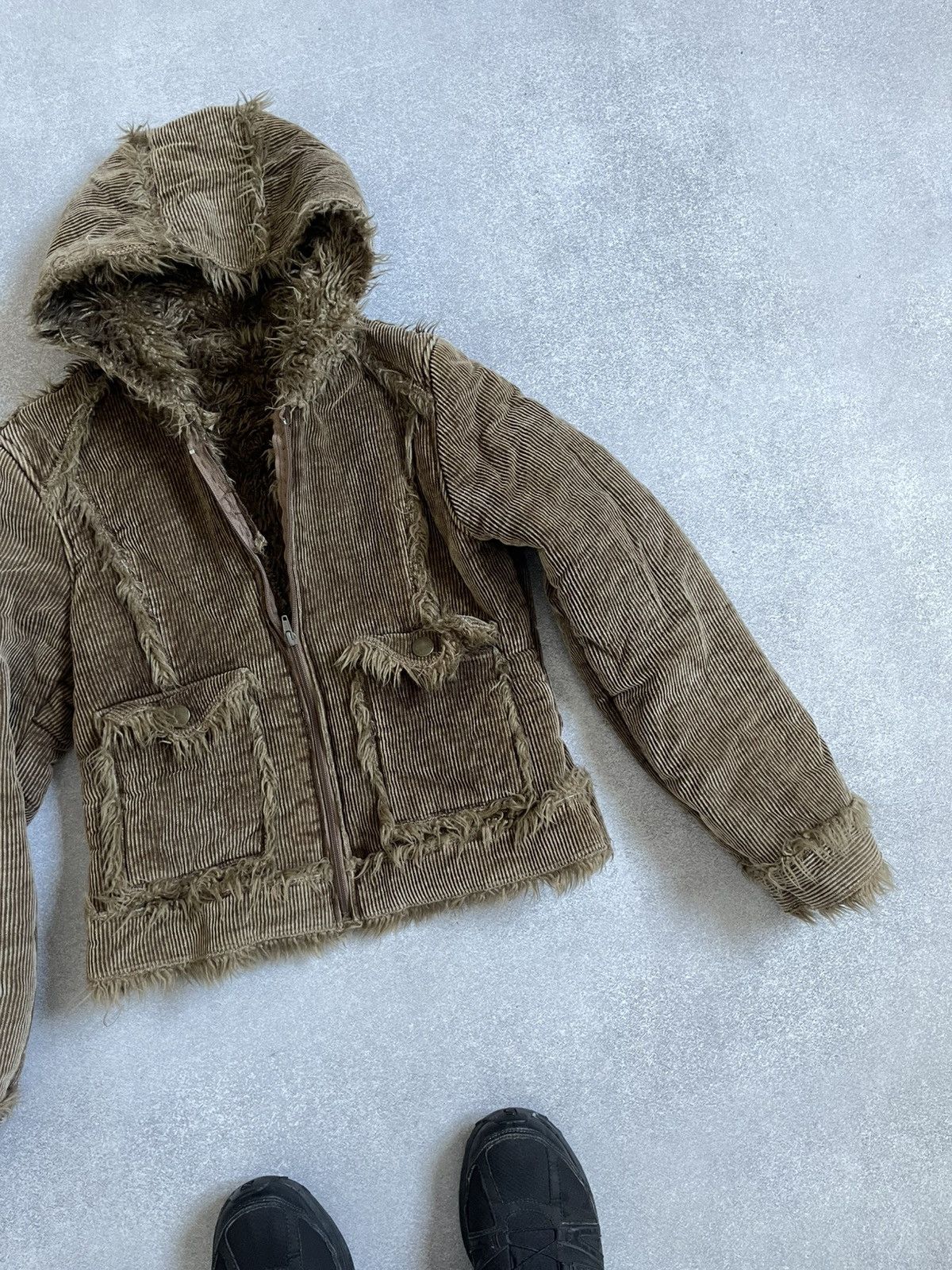 Hysteric Glamour Gipsy Vintage Y2k Faux Fur Archive Corduroy Hooded Jacket Size M / US 6-8 / IT 42-44 - 3 Thumbnail