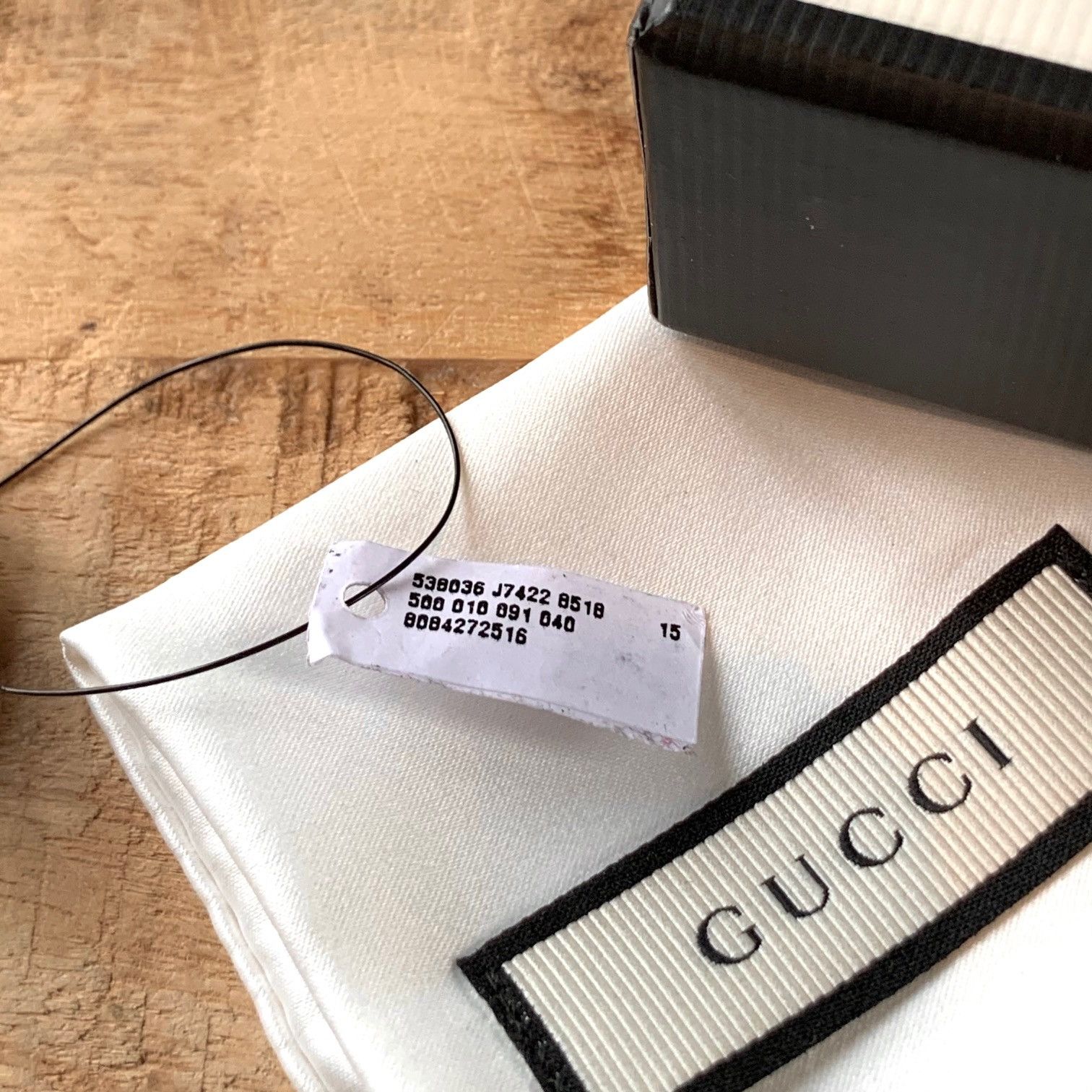 Gucci Gucci Black Enamel Crystal GG Cocktail Ring Size ONE SIZE - 9 Thumbnail