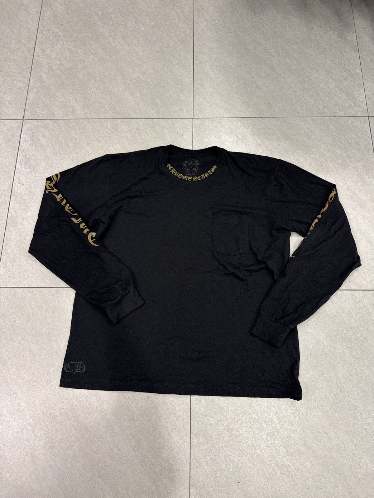 Chrome Hearts Chrome Hearts Black Olive Neck Logo Long Sleeve Size US XXL / EU 58 / 5 - 1 Thumbnail