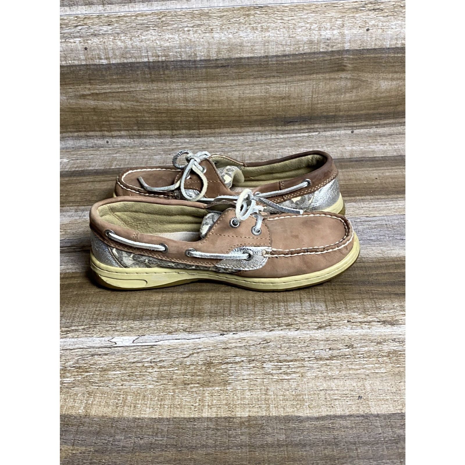 Sperry Sperry Top Sider Boat Shoes Womens 6.5 M Bluefish Leopard Sequin Leather 9174624 Size M / US 6-8 / IT 42-44 - 3 Thumbnail
