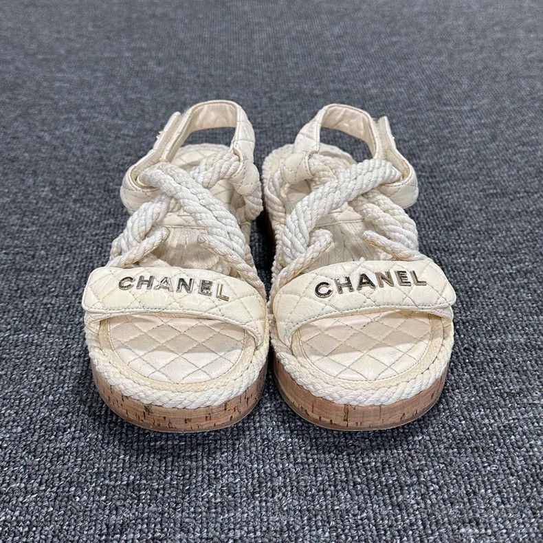 Chanel Chanel Metal Logo Braided Sandals -2505 Size US 6 / IT 36 - 4 Thumbnail