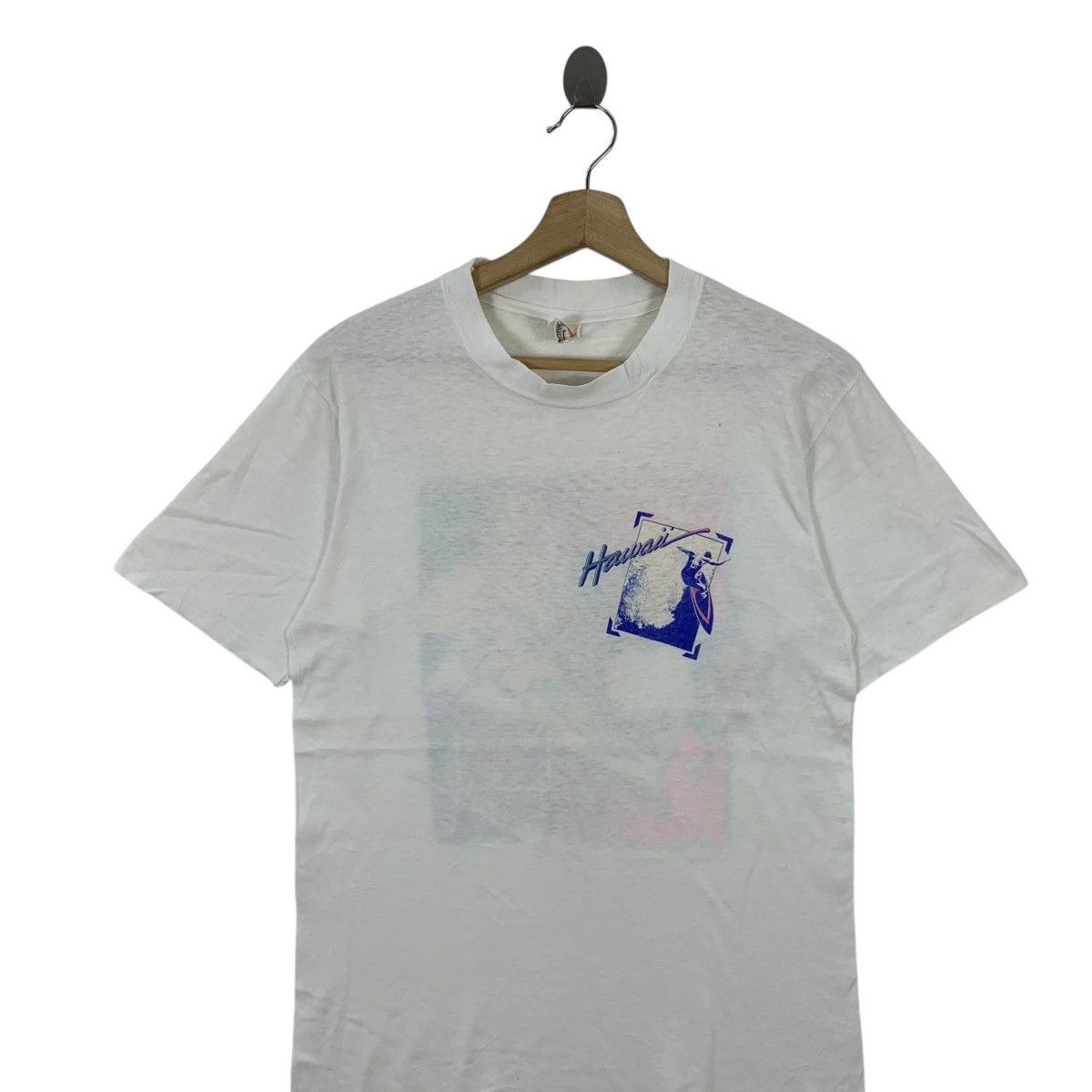 Vintage Vintage 80’ SUNSTROKES HAWAII SURF Artwork Tee Shirt Top Size US S / EU 44-46 / 1 - 3 Thumbnail